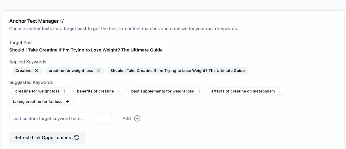 anchor text manager